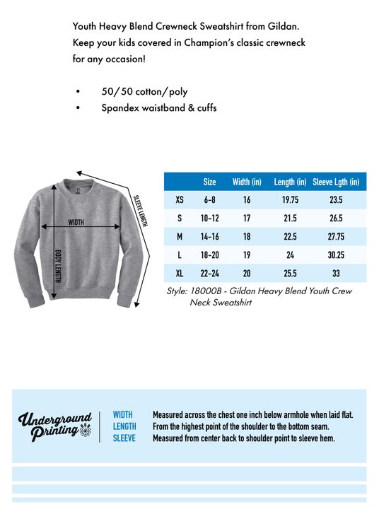 Size Chart For 18000B