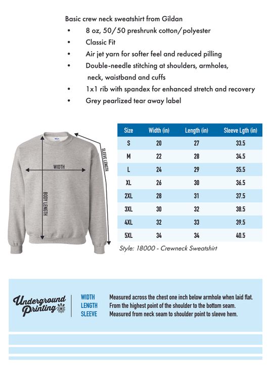 Size Chart For 18000