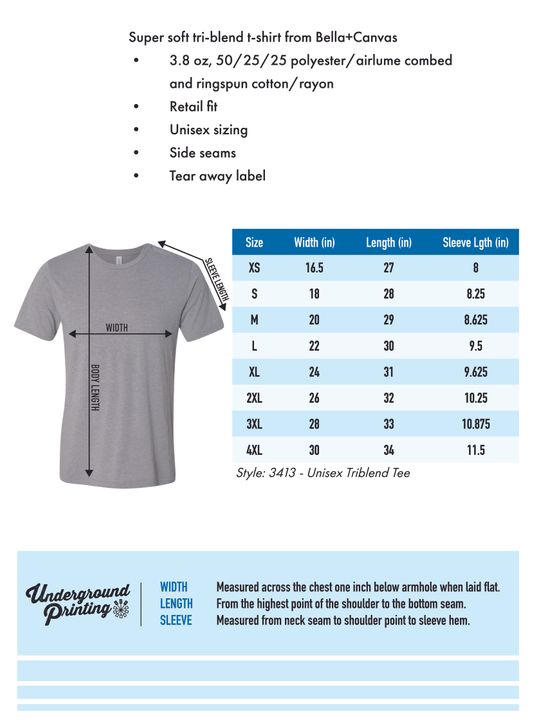 Size Chart For 3413C