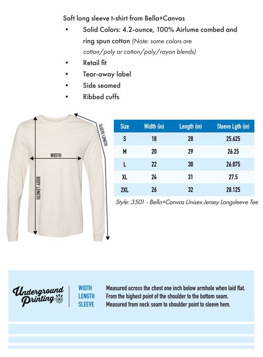 Size Chart For 3501