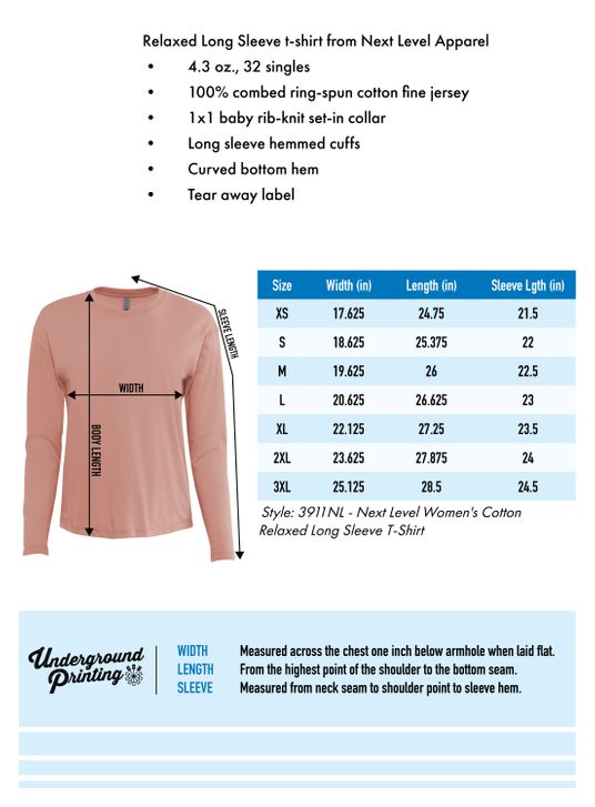 Size Chart For 3911NL