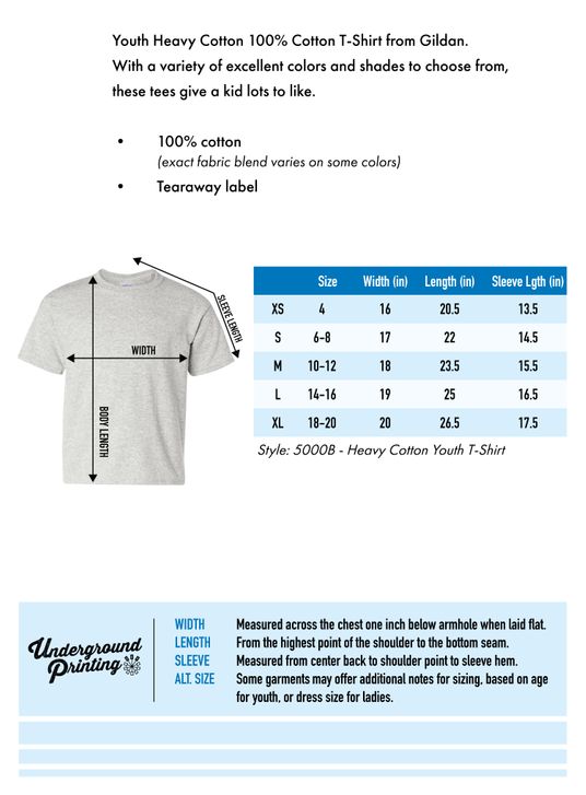 Size Chart For 5000B