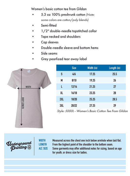 Size Chart For 5000L