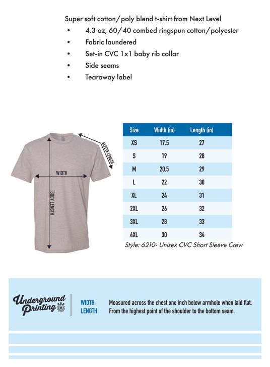 Size Chart For 6210