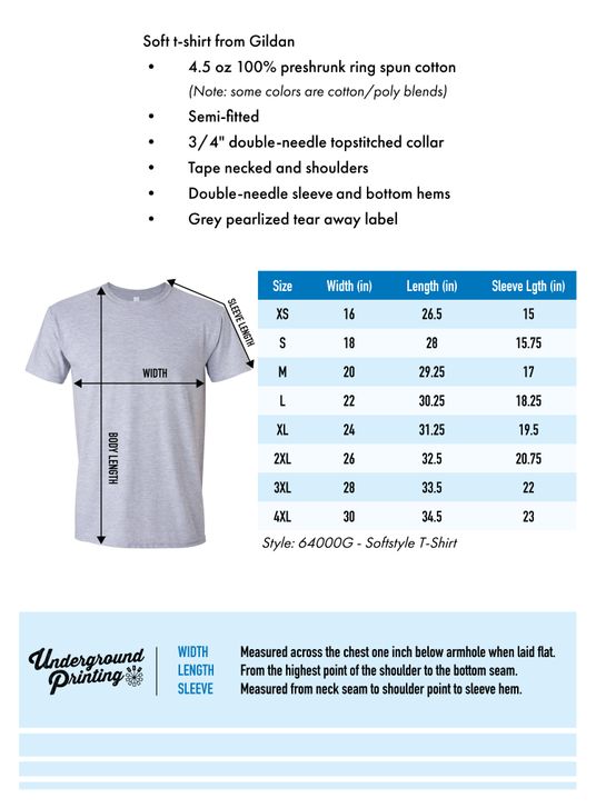 Size Chart For 64000G