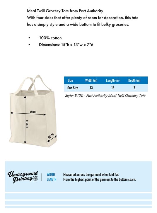 Size Chart For B100