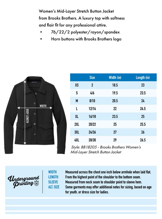 Size Chart For BB18205