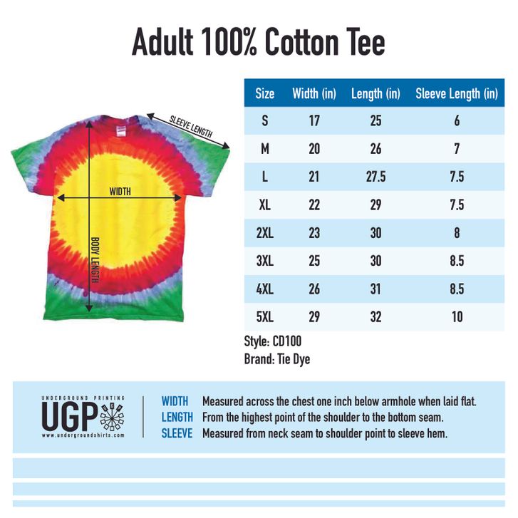 Size Chart For CD100