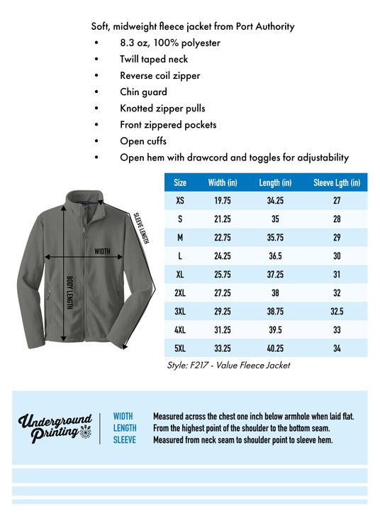 Size Chart For F217