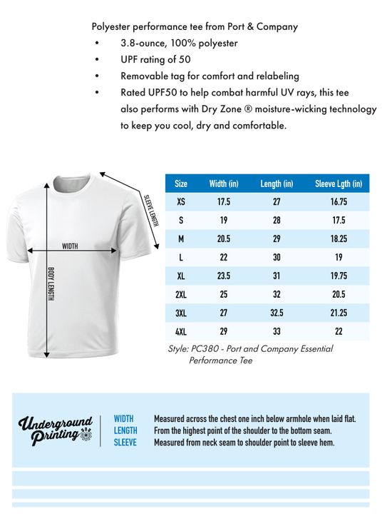 Size Chart For PC380