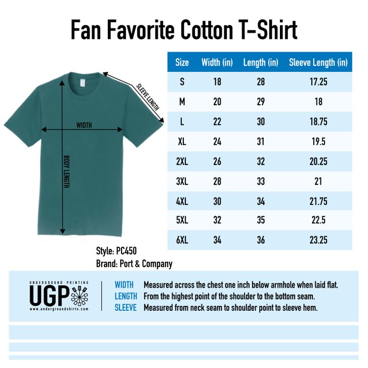 Size Chart For PC450