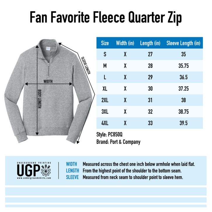 Size Chart For PC850Q