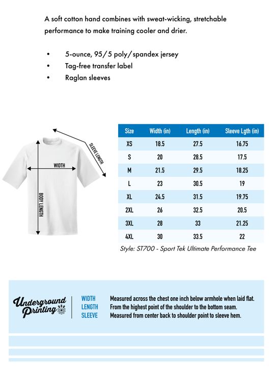 Size Chart For ST700