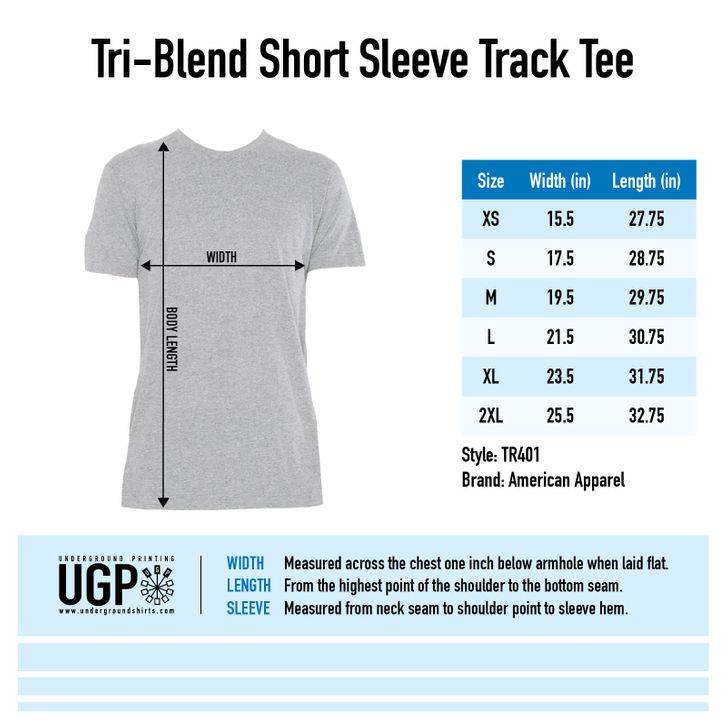 Size Chart For TR401